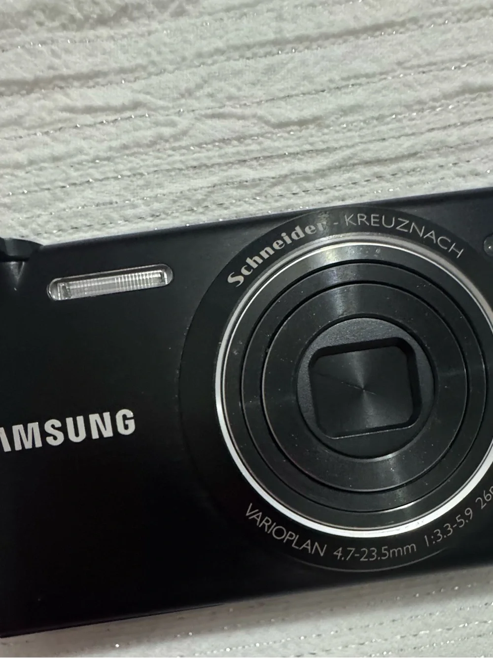 Samsung Black Compact Point-and-Shoot Camera with Wrist Strap